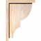 Ekena Millwork Ridgewood Smooth Corbel w/Backplate, Douglas Fir, 7 1/2"W x 10"D x 14"H COR08X10X14RID01SDF - alternate 4